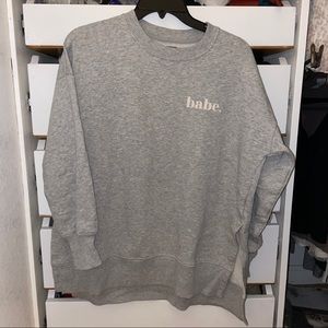aerie grey crewneck